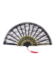 Black Lace Fan Accessory